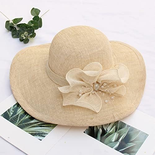 Шапка ленти женски летен фустан капа широк лист цвет невестински туш капа Сонце капа на плажа капа