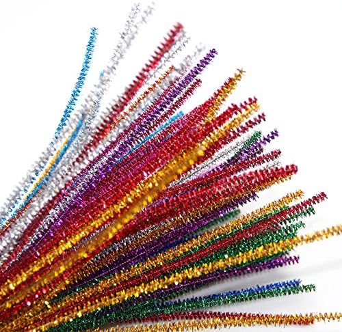 Декорација на NSQFKALL DIY 100PC Постави чистачи за блиц уметност боја матични занаети со цевки Алатки Дома подобрување Кристален