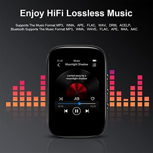 32 GB MP3 плеер со Bluetooth Sports Clip-On Music Player за трчање Поддршка за одење со целосен допир на екранот FM Radio-in Voice Record TF картичка