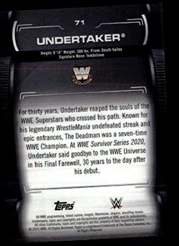 2021 Topps WWE Неспорен 71 картичка за тргување со борење на Андертејкер