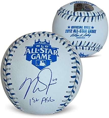 Мајк Пастрмка автограмираше 2012 година Ол -Starвезда игра 1 -ви ASG потпишан бејзбол МЛБ холограм - автограмирани бејзбол