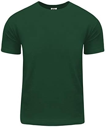 Шака облечена машка маица со памук-Основни кратки ракави на екипажот на вратот на вратот Активни 5,8 унца редовна голема големина s ~