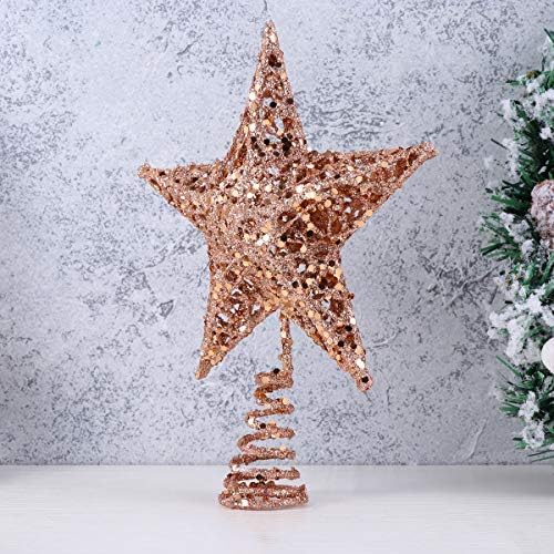 Домашен декор 20см новогодишна железна starвезда Topper Topper Sleytering Ern Decoration Ornaments Подарок елка