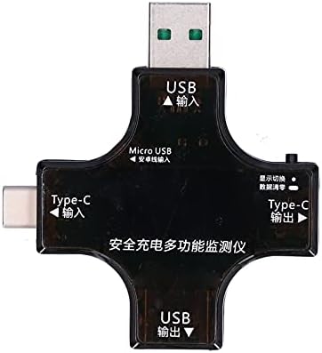 EVTSCAN USB тестер за напојување PD мерач на капацитет на батеријата Дигитален екран Мултиметарски детектор на напон на тековниот