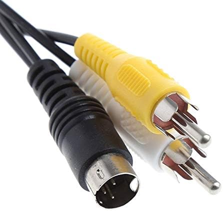 Црн 1,5м/5ft аудио видео AV стерео композитен адаптер кабел за Sega Genesis/MD Кабли за додатоци за игри
