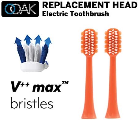 Ooak v ++ максимална глава за четка за замена за електрична четка за заби, 2count - бело