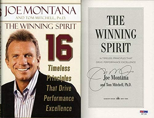Mон Монтана го потпиша победничкиот дух HC 16 SF 49ers Champ PSA/DNA Autographed - Фудбалски плочи гроздобер картички