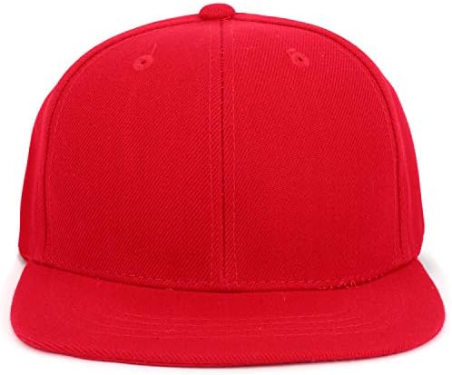 Солидна боја на армијата за младински деца со цврста боја, рамна сметка за бејзбол капа