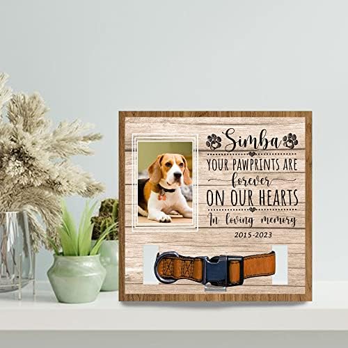 Вашите отпечатоци од шепа се засекогаш во нашите срца, персонализиран држач за јака на кучиња Beagle, знак за јака за миленичиња со
