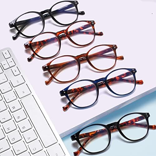 Joschoo 5 пакет очила за читање сини светло блокирање на компјутерски читатели за жени мажи