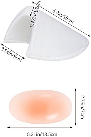 6 пара подлошки на силиконски раменици со меки силиконски лепила раменици влошки за засилување на рамо за жени