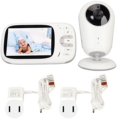 3,2 Инчен Монитор За Бебиња, Видео Сензор За Температура Монитор За Бебиња 100-240v Долг Дострел Со Висока Резолуција Двонасочен Гласовен
