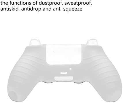 За силиконска кожа PS5 контролер, 2 парчиња силиконски ергономски меки куќишта за PS5 контролен рачка за заштитна обвивка, за контрола на контролорот