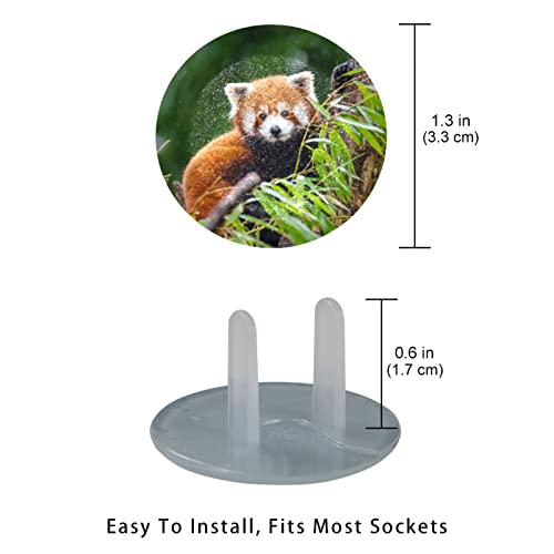 Покриени приклучоци за шумски црвени панда за диви животни, 24 пакувања - приклучоци за безбедност на бебето - Трајни и стабилни