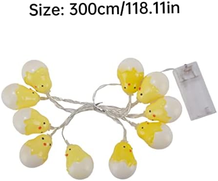 Kuyyfds Велигденски низа светла, светла за пилиња со јајца од јајце 20 светилки батерија со самовила управувана за декор на велигденска