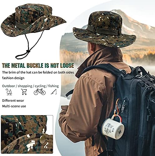Ironeseals Outdoor Boonie Hat Sun Caps UV заштита сафари капа на отворено лов на риболов капа