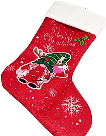 Mmknlrm црвена 1 партија украси пакувања декор за порибување за семејни чорапи за одмор мини виолетова божиќна порибување