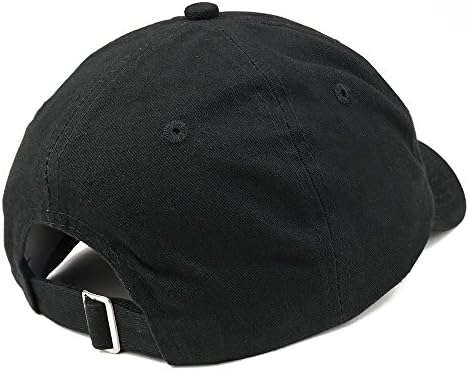 Трендовски продавница за облека број 1 чичко везена мека капа за бејзбол со низок профил - црна