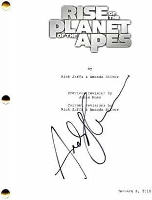 Енди Серкис потпиша автограм Подигање на планетата на мајмуните со целосна филмска скрипта - Цезар - Голум во Господар на прстените, Хобитот