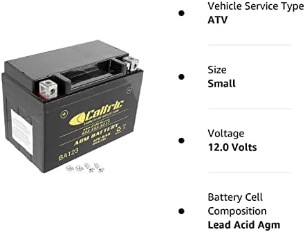 Caltric AGM батерија компатибилна со Honda TRX250ex TRX-250EX Sportrax 250 2001-2008