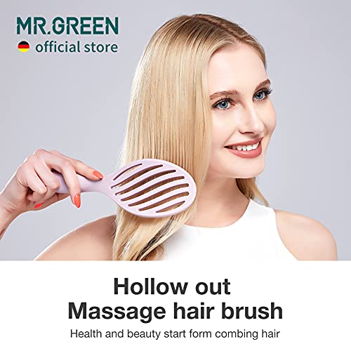 Г -дин Грејн шуплива за четка за коса Масажа за масажа на стилизирање на косата, detangler Брз удар за сушење алатка за зачувување