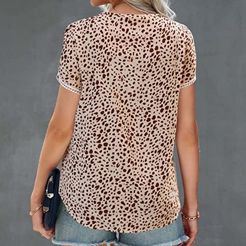 Врвна маица за жени лето есен краток ракав 2023 облека мода памук екипаж графички лабав фит бренд топ 69 69