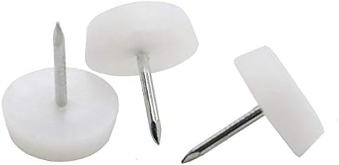 Рувадо 30 парчиња мебел стапала на ноктите најлонски столчиња лизгаат лизгачи на главата од 18 х 5 мм столици нозе нозе заштитени нокти подлога