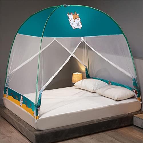 Voiv pop-up комарци нето двоен кревет со двојна врата, преносен шатор за шатори, комарци, погодна за спална соба