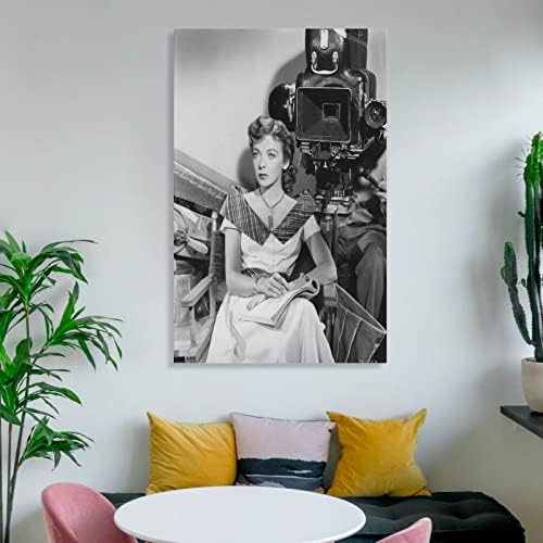 Ида Лупино, британска актерка и режисер, црно-бело фото уметност постери wallидни уметнички слики платно wallид декор дома украс