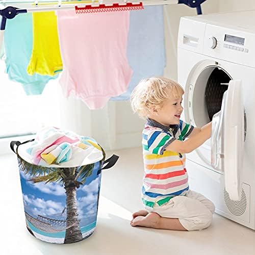 FODUODUO за перење корпа за перење прозорец за прозорецот на морето, алишта за перење со рачки што може да се преклопи со валкана