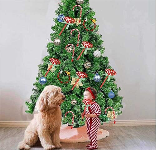 Божиќни чистачи на цевки, вклучително и 4 бои на стебла на Chenille 4 големини Пом пом од Wiggle Googly Eye за новогодишна забава DIY уметнички