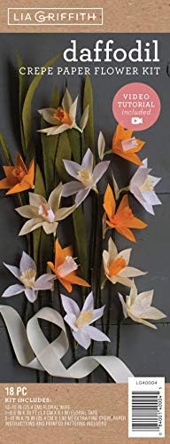 Комплет за цвеќиња на хартија LIA GRIFFITH LG40005 CREPE, исландски афион, разновидни големини, боите може да варираат 30 брои