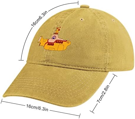 Weedkeycat Смешно жолто подморница унисекс -тексас капаче за прилагодување на модата каскета тато капа за бејзбол капа за камиони