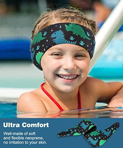Моко за пливање на глава за деца и возрасни, симпатична пливачка лента за глава, водоотпорен бенд за заштита на ушите