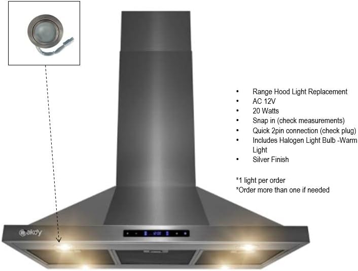 Заменска светлина за кујнски апарат-кујна светлосен дел yr-28b-идеал за опсег на аспиратори-аспиратор за замена на светлина за