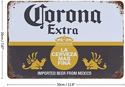 Пиво Зомо Корона од Мексико Метал Калај знак Гроздобер метален знак ретро калај знак wallиден постер wallид знаци за шипки кафулиња пабови