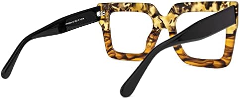 Зелол Стилски Дебели Преголеми Квадратни Сини Светлосни Блокирачки Очила за Жени Ув400 Заштита Брендон ВФП0306