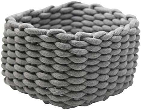 Хемотон 1 парчиња памучна јаже ткаена корпа за складирање на играчки, плетени алишта за складирање на средства за складирање,