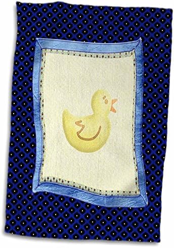 3drose бебе жолто дакно ќебе кралско сино со точки на цвеќиња - крпи