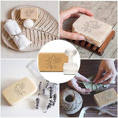 Craspire Рачно изработен сапун за сапун, крин печат DIY акрилен печат сапун цвет втиснување за печатење сапун поглавје отпечаток печат