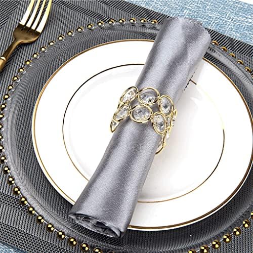 N/A 4PCS 4cm злато кристално салфетка прстени за свадбена маса за украсување на салфетка држач за салфетка тока хотелска забава вечера
