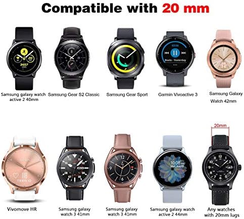 Сиксин компатибилен со Samsung Galaxy Watch 4 40mm 44mm/Watch 4 Classic 42mm 46mm/Galaxy Watch3 41mm Band Silicone 20mm Watch