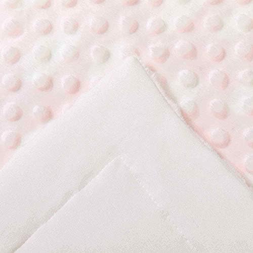 Меко кадифен бебе ќебе, розов облак, бебе/девојче/унисекс, 47 x47, совршен подарок за туширање и регистар