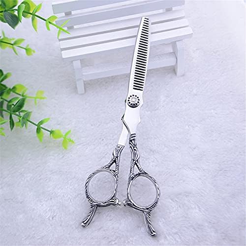 XJPB Професионални левичарски фризерски ножици Поставете комплет за ножици за сечење на косата 6,0 инчи јапонски не'рѓосувачки челик сребро