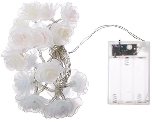 Torchestar 7.3ft 20 LED диоди со роза батерија управуваше LED Божиќно стринг светло - 2 режими на работа RGBY Цвеќиња Божиќни