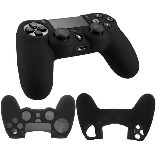 Controller Controller со црна заштита од црна боја, компатибилен со контролорот на Sony PlayStation 4 PS4