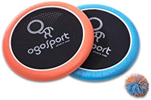 Mini диск Ogodisk сет со гумена топка Ogosoft - Игра на диск на отворено за тревник и базен - фрлање, фрлање и фаќање - деца и возрасни 8+