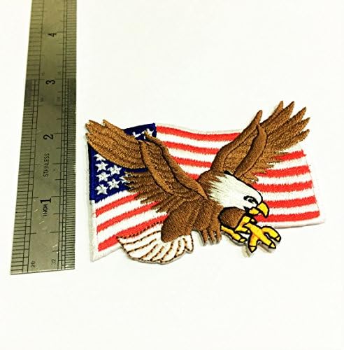 Портал за лепенка ќелав орел Американско знаме 2x3 инчи во американски патриотски амблем вез