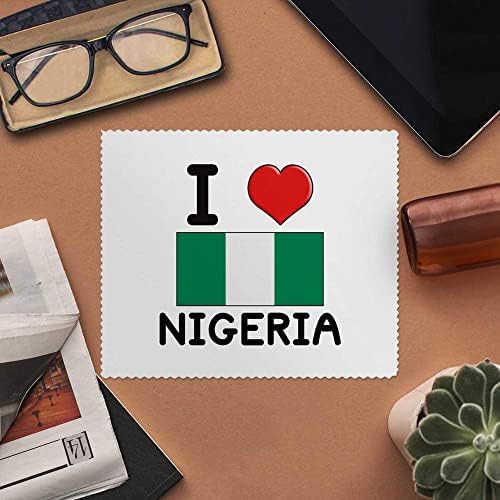 Azeeda 2 x 'Јас ја сакам нигерија' микрофибер леќи/чаши за чистење крпи за чистење