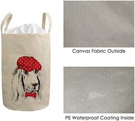 Перење корпа за попречување корпа за склопување кучиња басети со ја спречува валканата облека водоотпорни торби за складирање